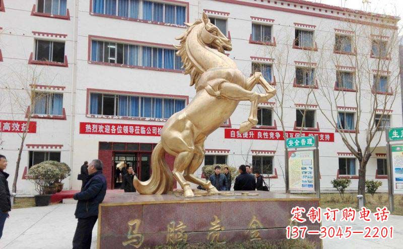 泰州企业立马动物铜雕 (2)