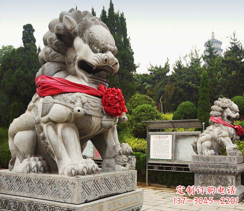 泰州艺术精美大理石狮子雕塑