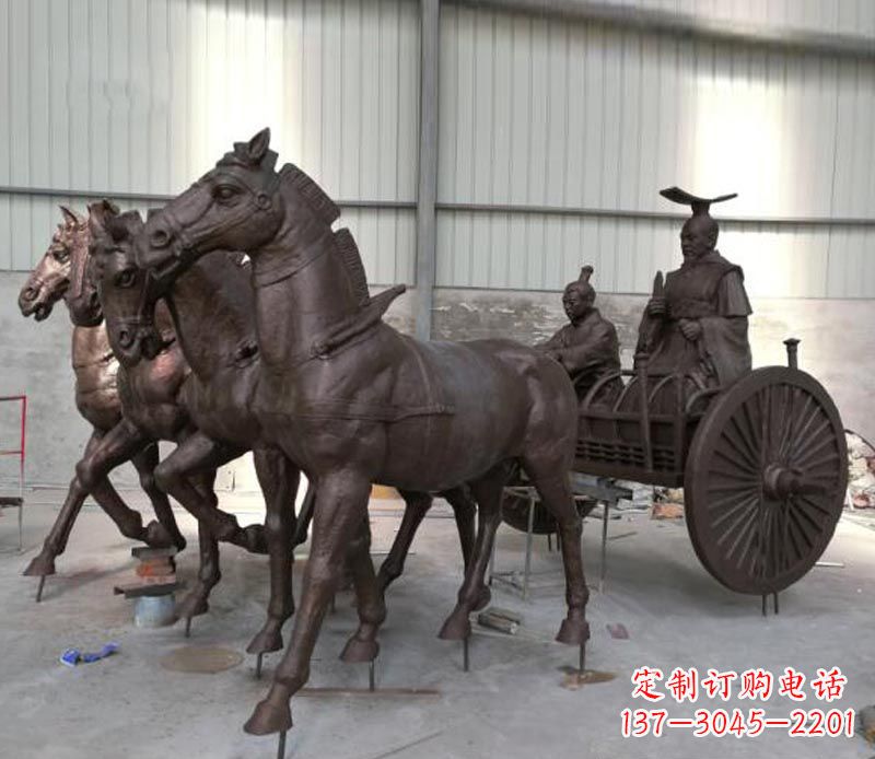 泰州马车雕塑-传承秦朝历史文化