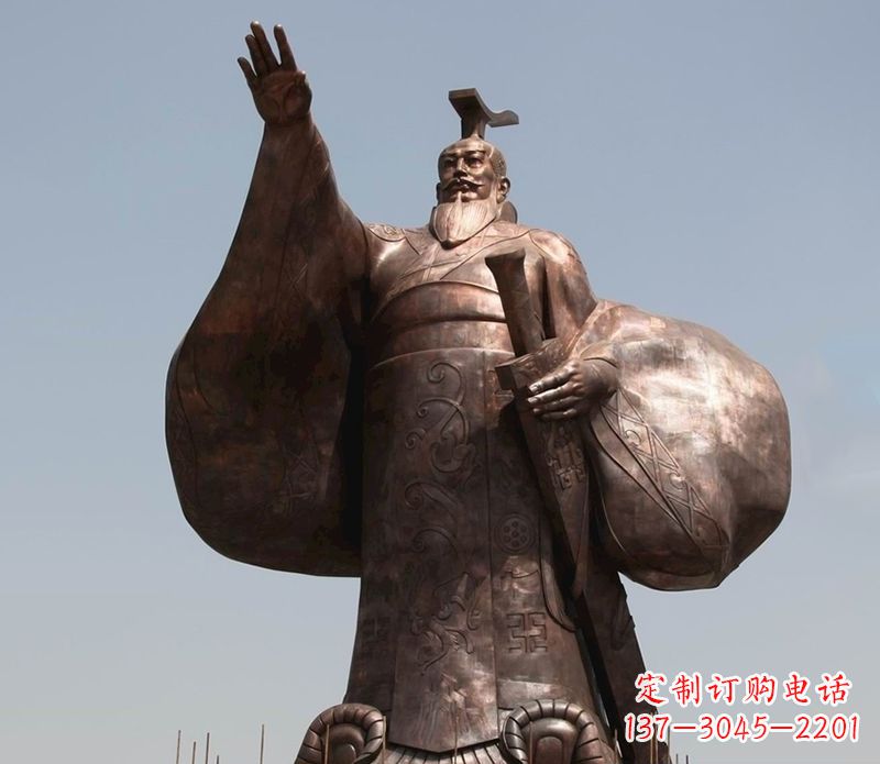 泰州秦始皇铜雕精美塑像,让历史回溯至您身边