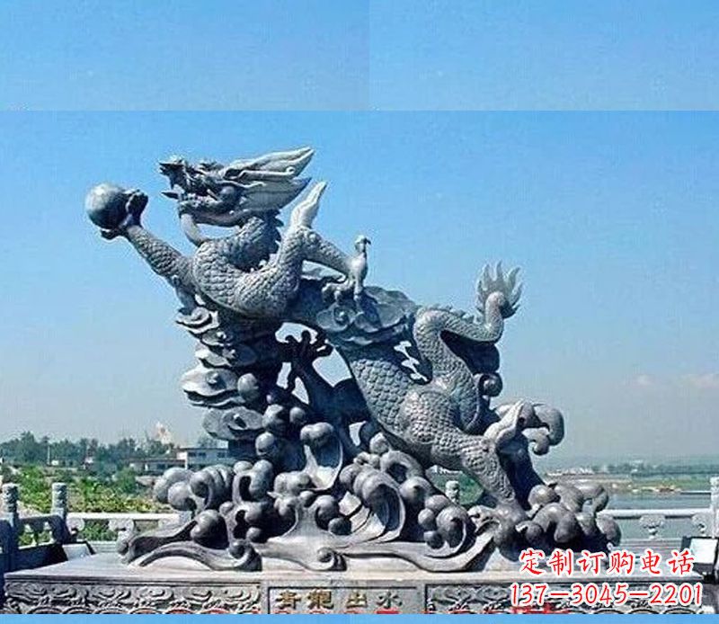 泰州中领雕塑独一无二的青龙出水雕塑