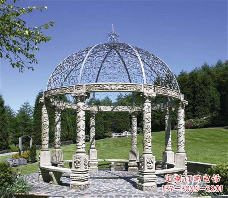 泰州全新的青石大型景观凉亭雕塑
