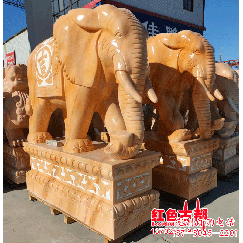 泰州青石大象雕塑--专业定制,精美外观