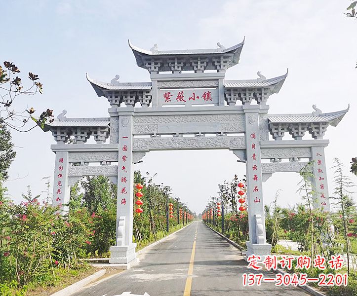 泰州青石牌坊雕塑,定制精美而高品质