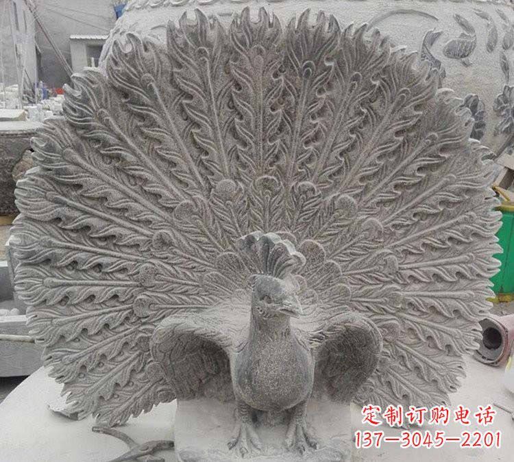 泰州孔雀开屏石雕,艺术仿古风华