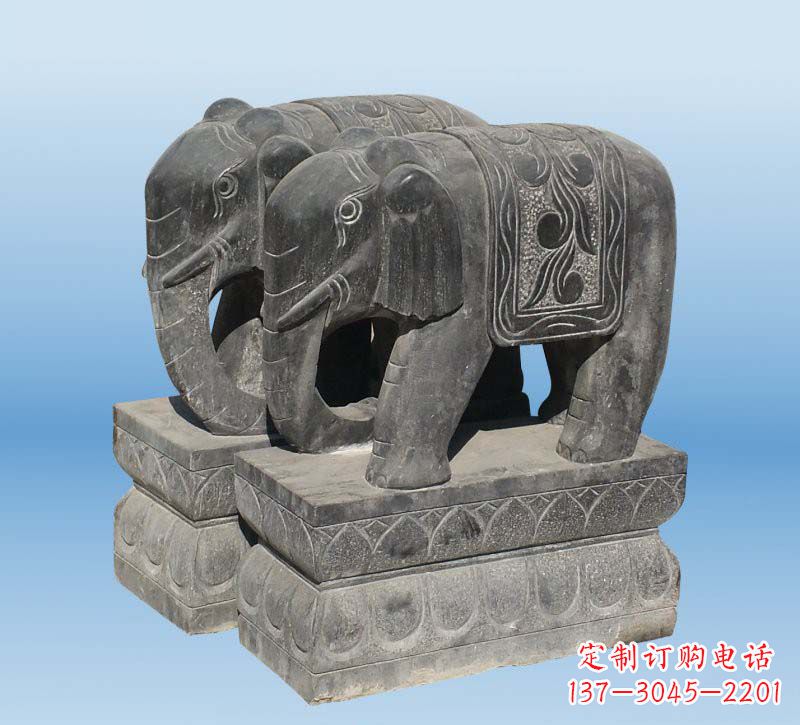 泰州仿古石雕大象,雕刻出精美之美