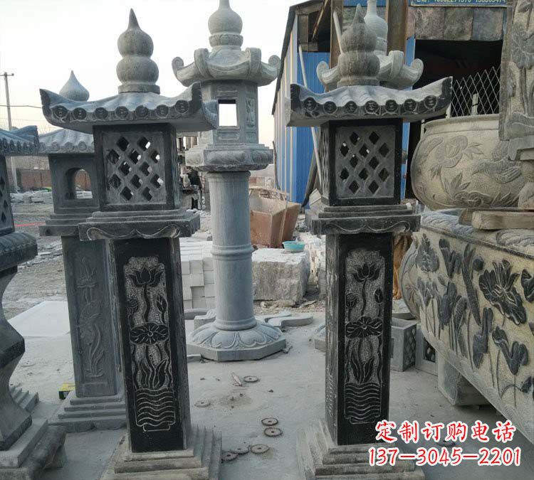 泰州青石古代照明石灯雕塑,闪耀你的家园