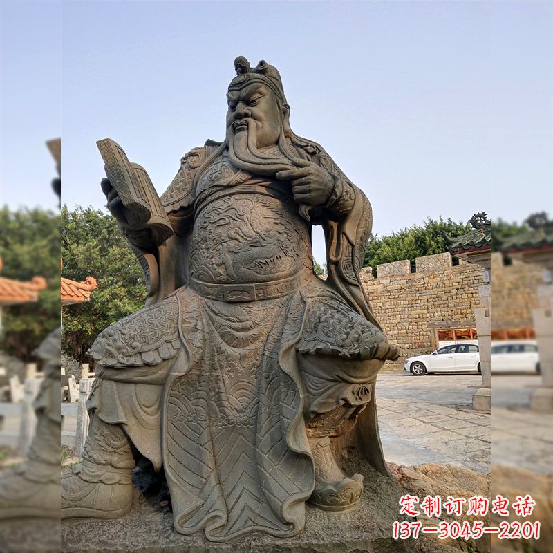 泰州青石关公雕塑,让您的家居更加古典优雅