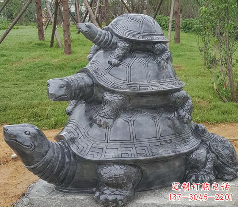 泰州精美耐看的海龟母子雕塑