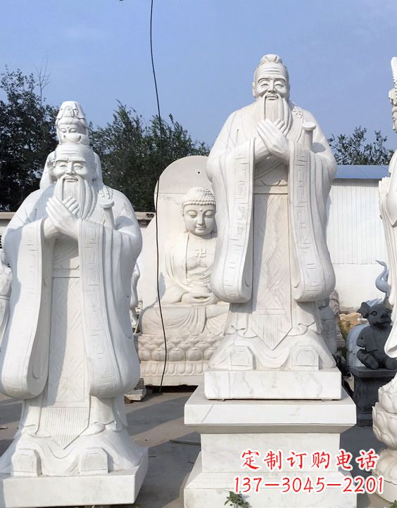 泰州青石孔子雕像