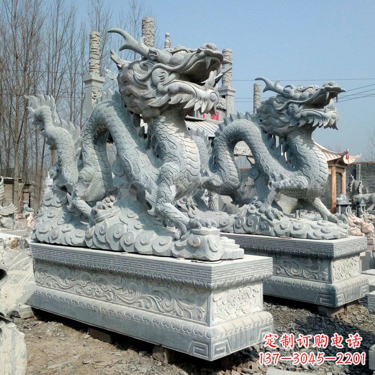 泰州传统工艺青石龙雕塑