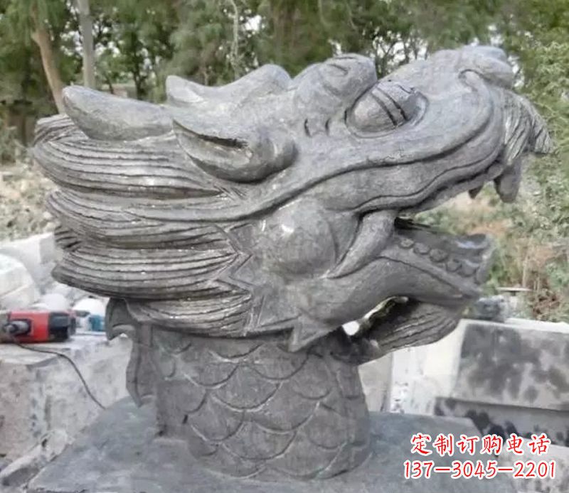泰州青石龙头雕塑
