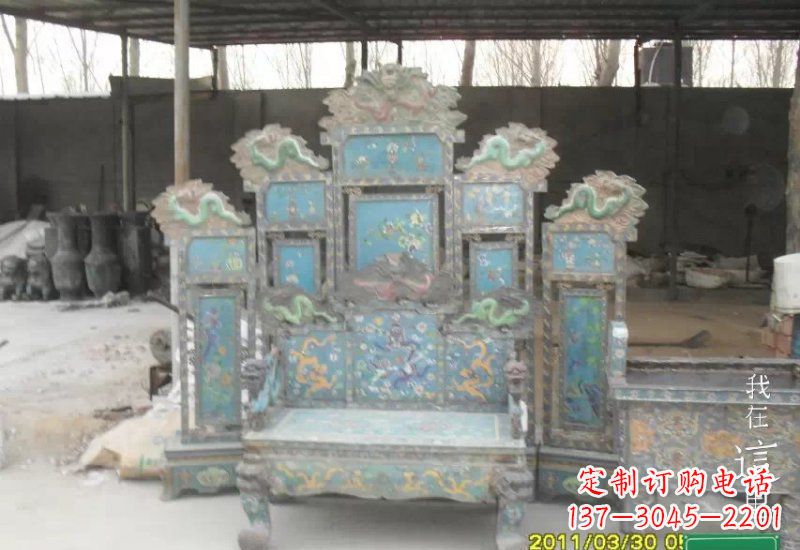 泰州青铜仿古龙椅雕塑