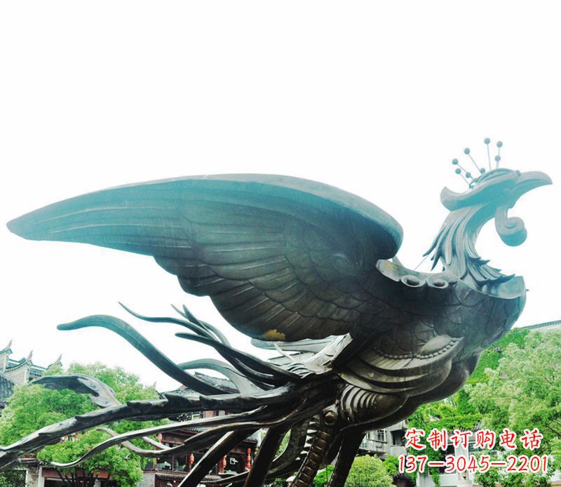 泰州青铜凤凰雕塑,传承古典魅力