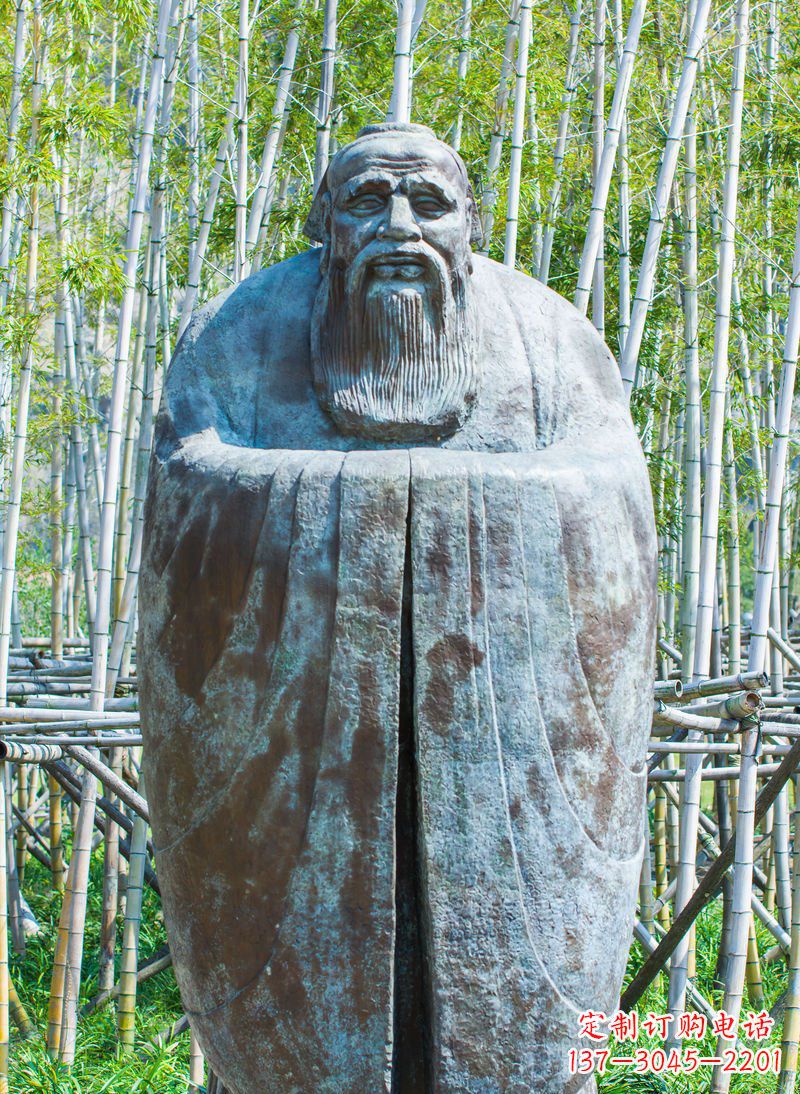 泰州青铜孔子人像雕塑,真实还原历史智慧精神