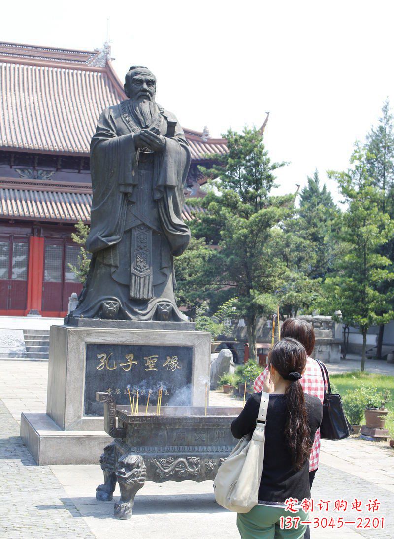 泰州中领雕塑推出精致青铜孔子雕塑,考究工艺,…