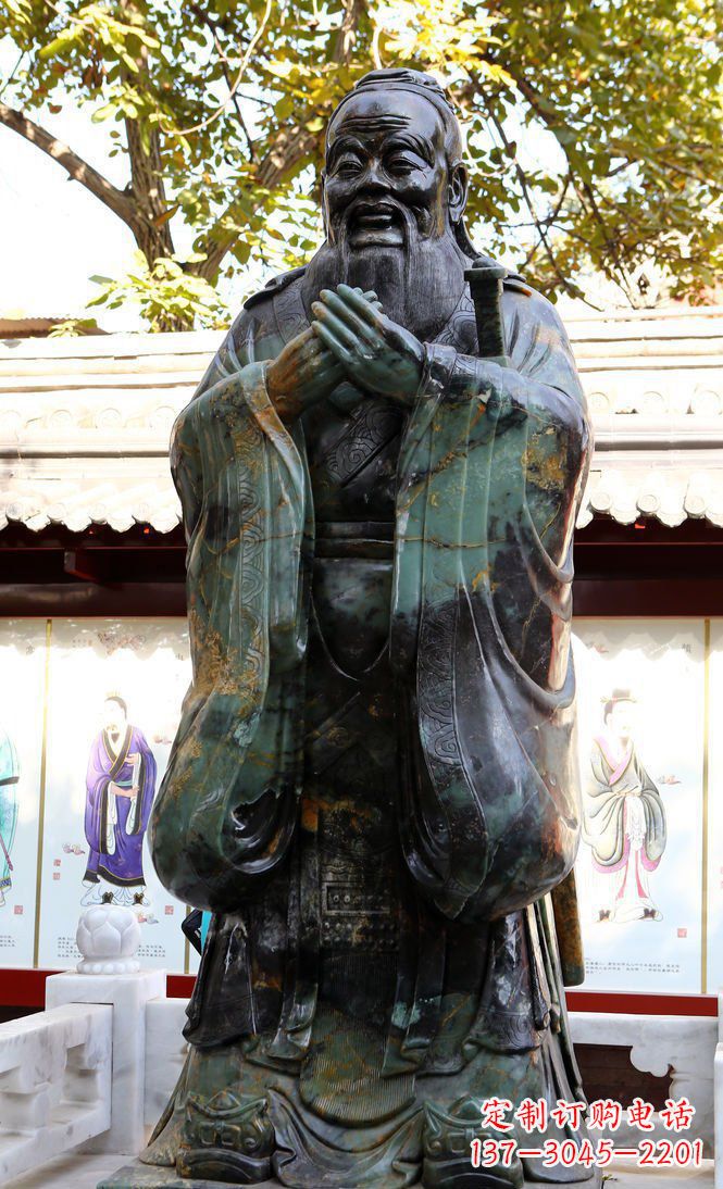 泰州青铜孔子行教像,把智慧和精神传承