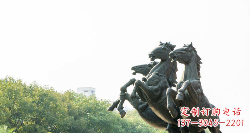 泰州中领雕塑出品,精美青铜三匹马铜雕塑