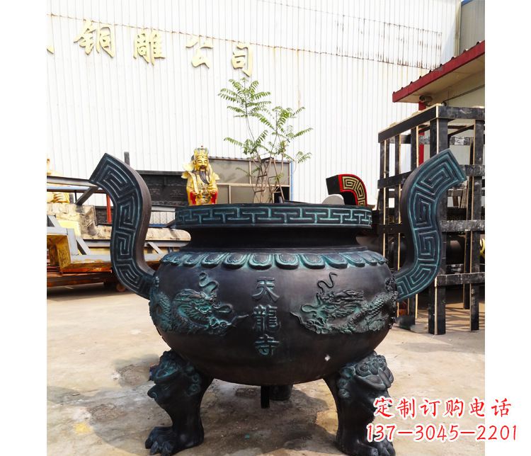 泰州青铜寺庙广场香炉