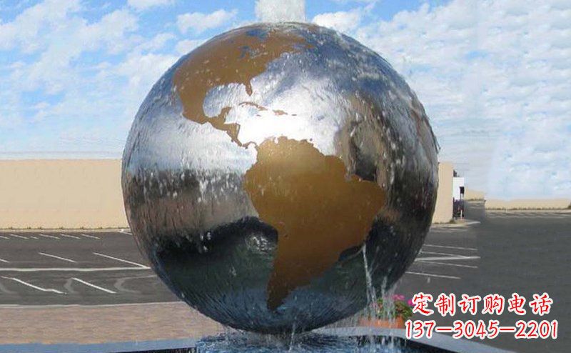 泰州精细不锈钢地球雕塑,让您的家居更有文艺范
