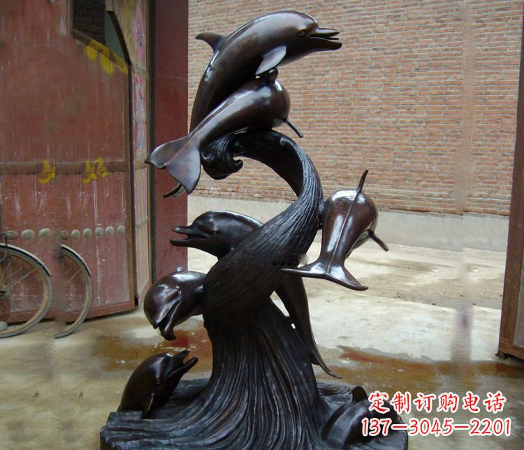 泰州尊贵华丽的海豚雕塑