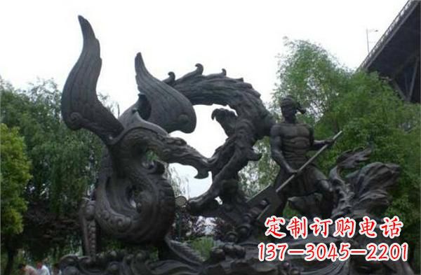 泰州赛龙舟铜雕,青史留驰名!