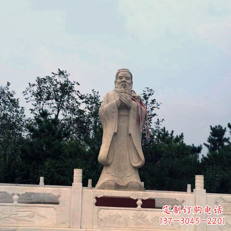 泰州三皇五帝之尧帝大理石景区广场雕塑