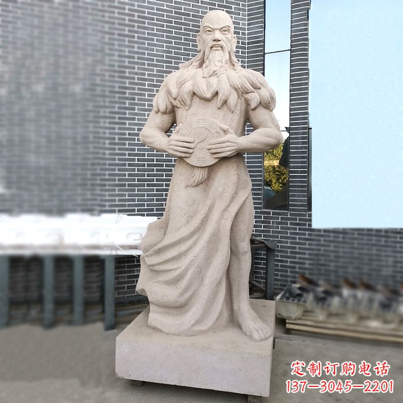 泰州手工雕刻伏羲石雕塑像