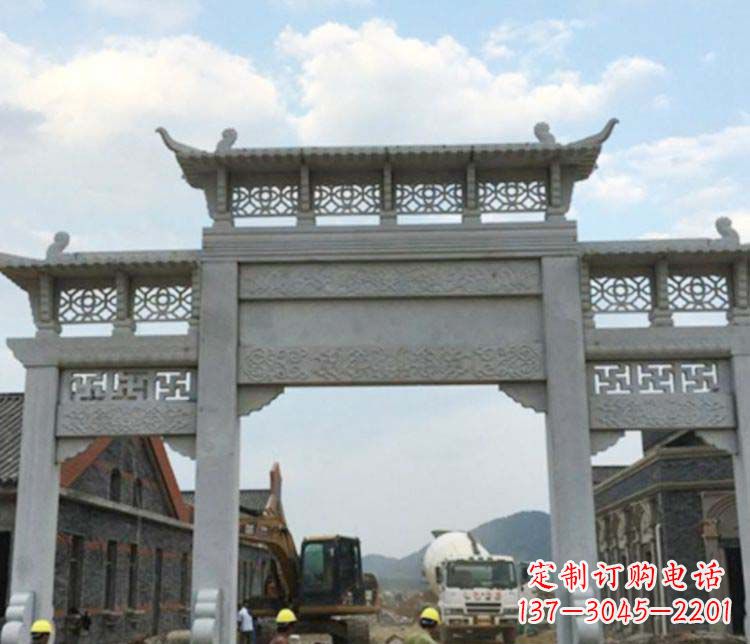 泰州牌坊大理石石雕:显露美丽的古典风情