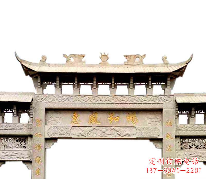 泰州牌坊石雕–传承传统文化,给空间增色彩
