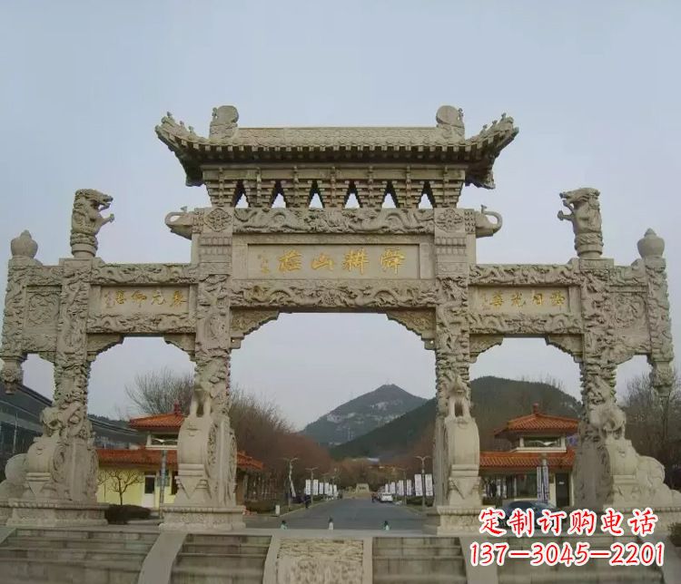 泰州铭刻美好时光,中领雕塑牌坊石雕