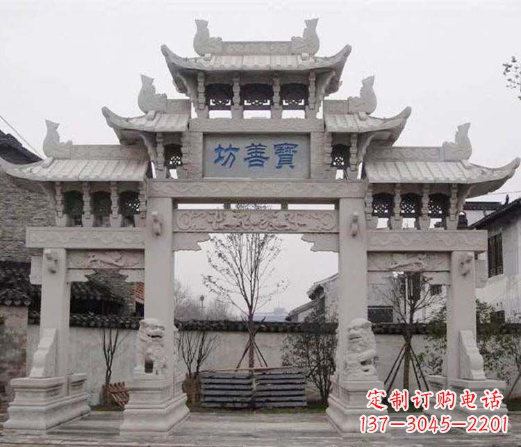 泰州领雕塑:精美石牌坊石雕艺术品