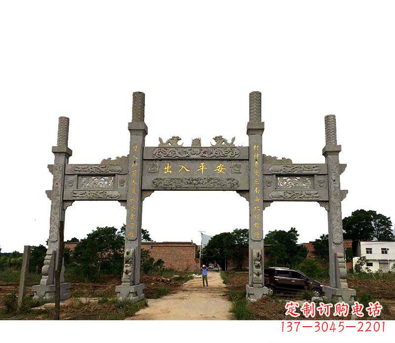 泰州三门牌坊石雕——传承古文化风韵