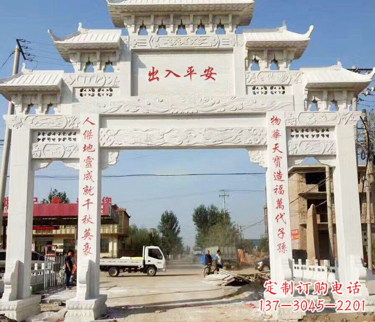 泰州三门石牌坊石雕艺术