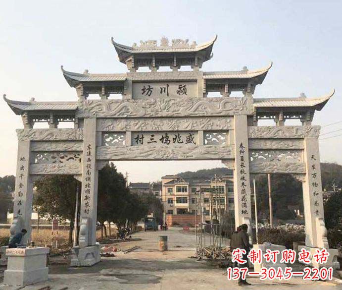 泰州特色大理石牌坊雕塑