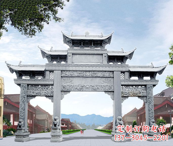 泰州高品质牌坊石雕,为您量身定制