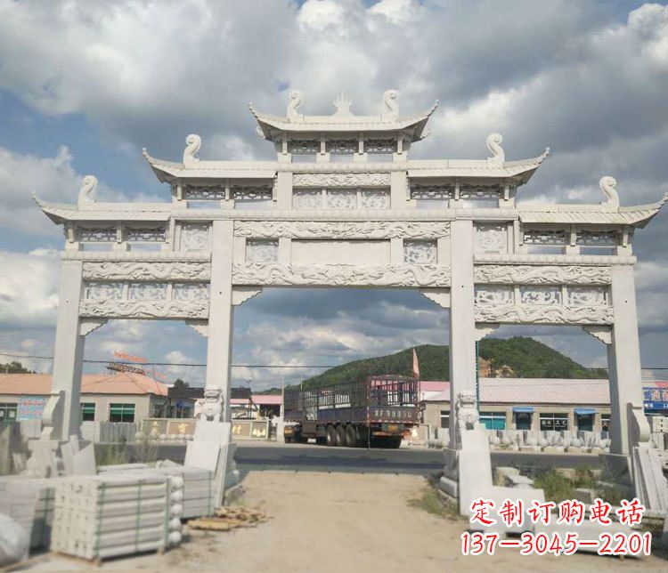 泰州精美大理石牌坊石雕——给您的家园增添优雅气质