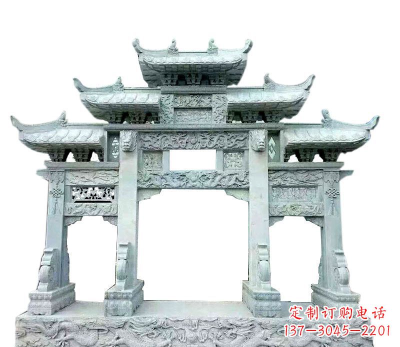 泰州中领雕塑仿古牌坊石雕定制