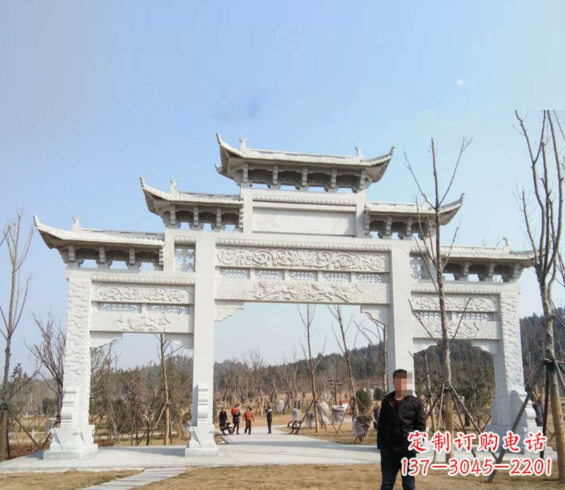 泰州中领雕塑-牌坊石雕精美无比