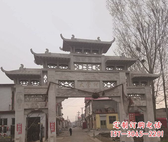 泰州精美牌坊石雕,定制精美属于您的雕塑