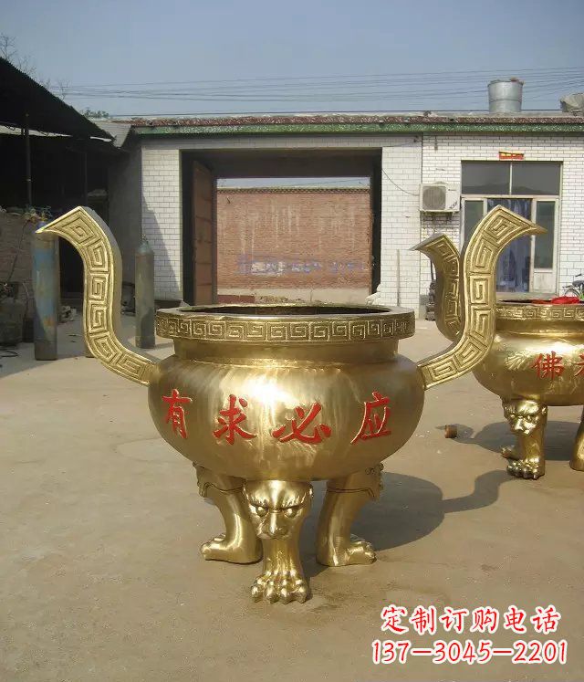 泰州三足香炉铜雕,装点你的寺庙