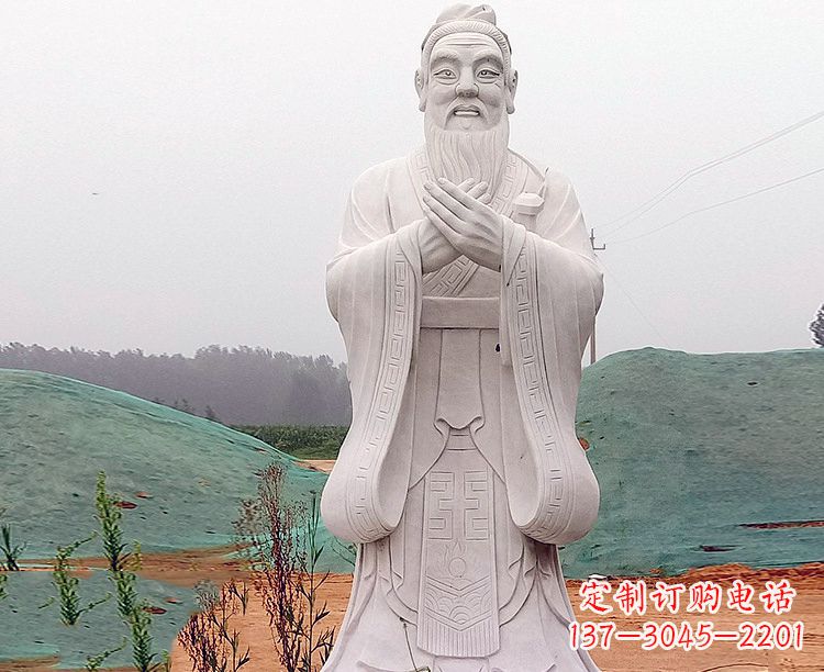 泰州中领雕塑:精致雕刻的少海公园孔子雕像