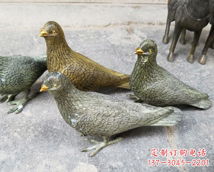 泰州中领雕塑:少女与和平鸽的象征
