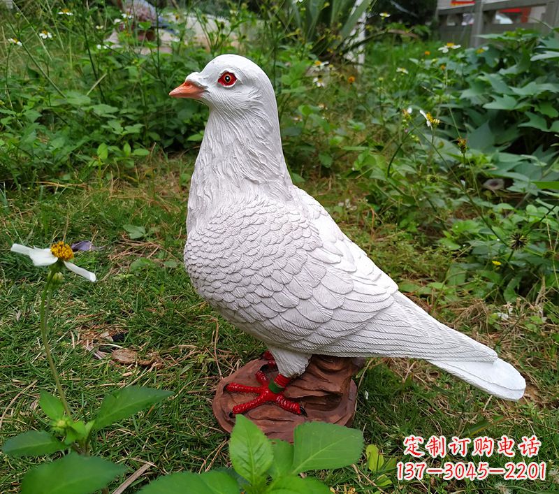泰州为和平献芳礼:精美少女与和平鸽雕塑