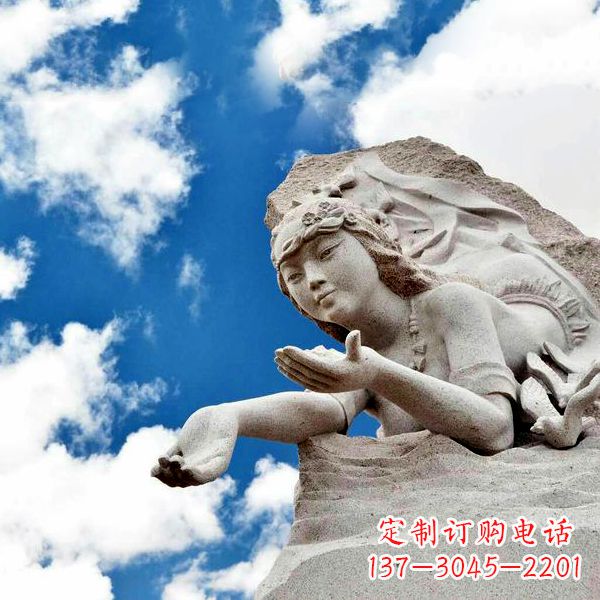 泰州传说中的精卫—大理石雕塑