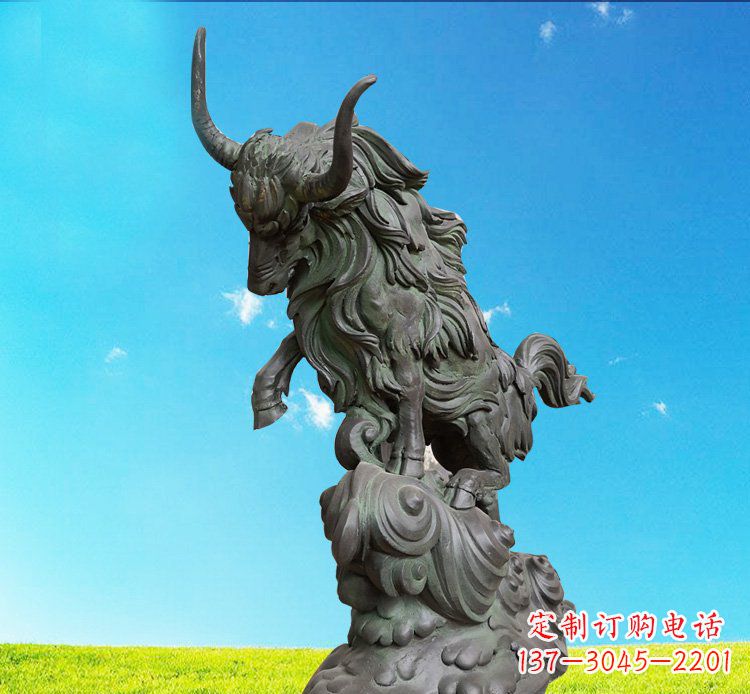 泰州中领雕塑神牛踏波铜雕
