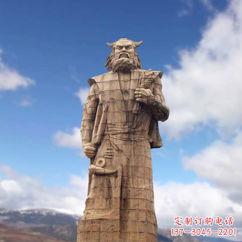 泰州精美神农大型石雕像，由中领雕塑定制