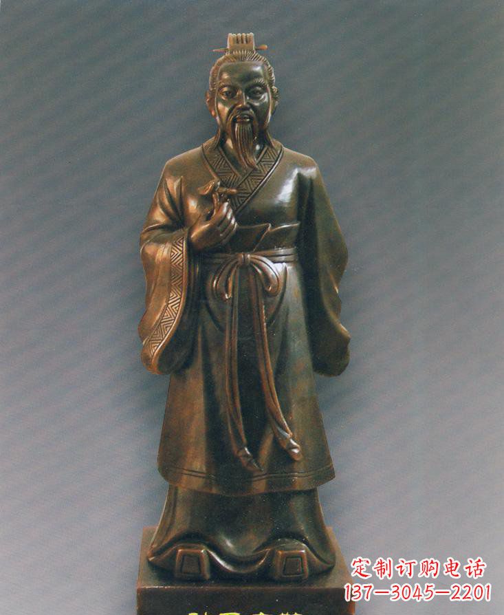 泰州扁鹊仿铜人物雕塑-独特的玻璃钢雕刻