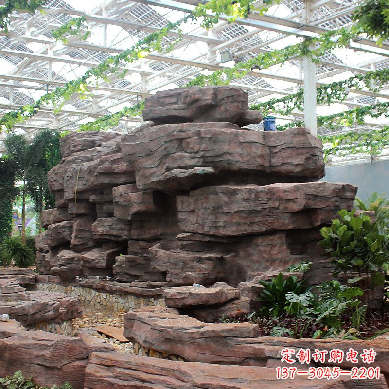 泰州风格独特的假山雕塑,打造精美生态园庭院