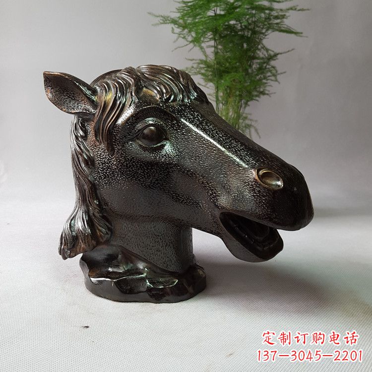 泰州中领雕塑:生肖马铸铜兽首
